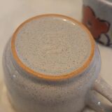 5 tasses à café en grès vintage
