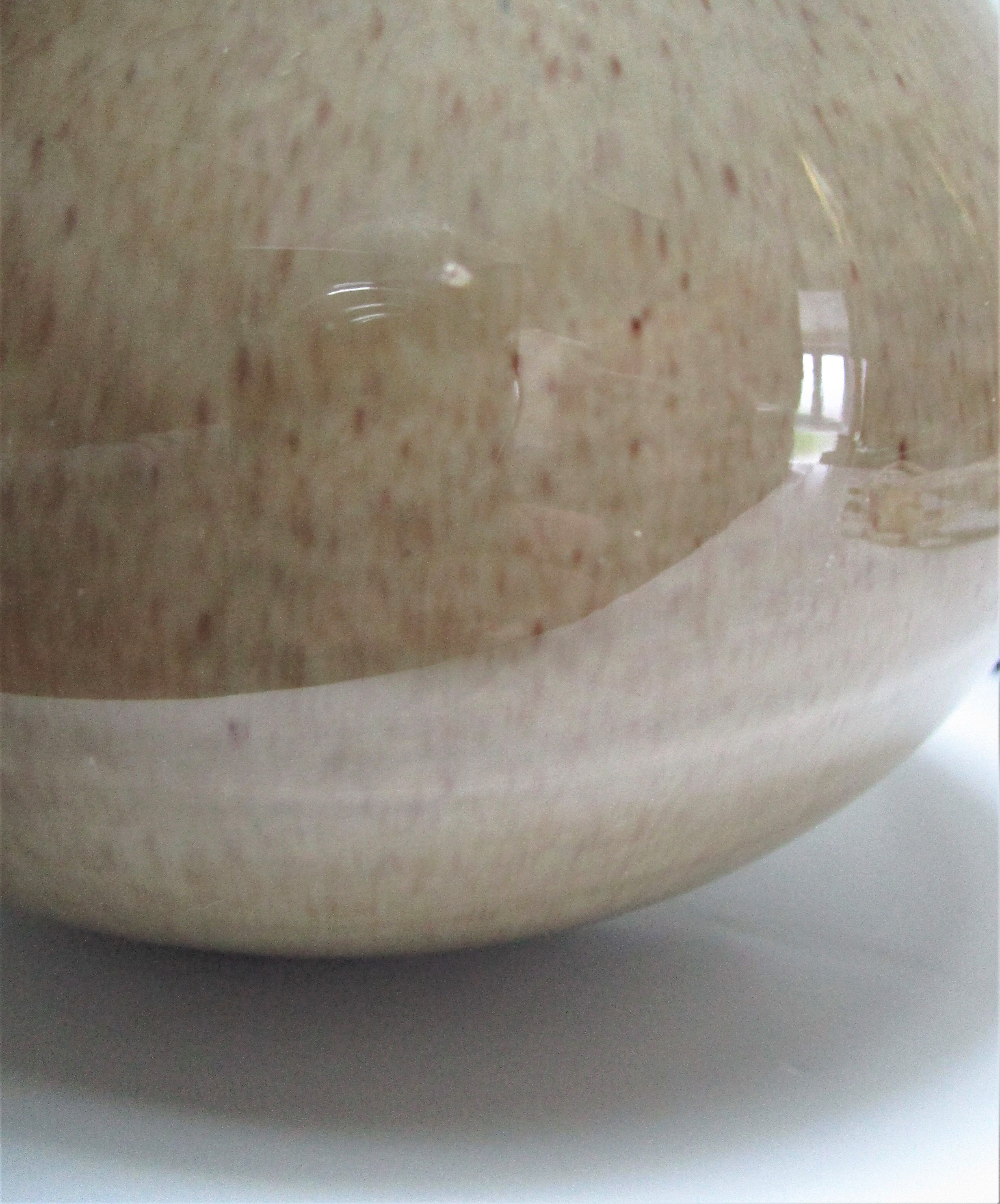 Three vintage ceramic lamps in blue, white and suede