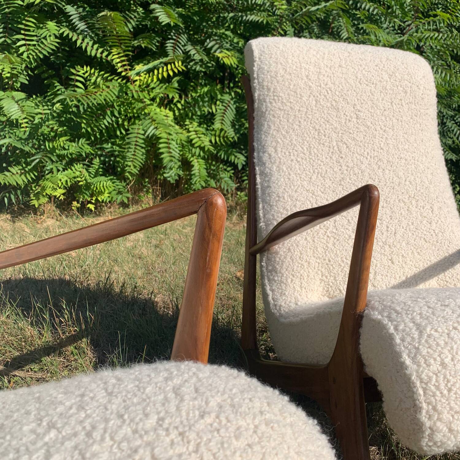 Pair of modern VK armchairs by J.Graz in caviuna, 1950s