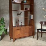 Scandinavian teak bookcase divider