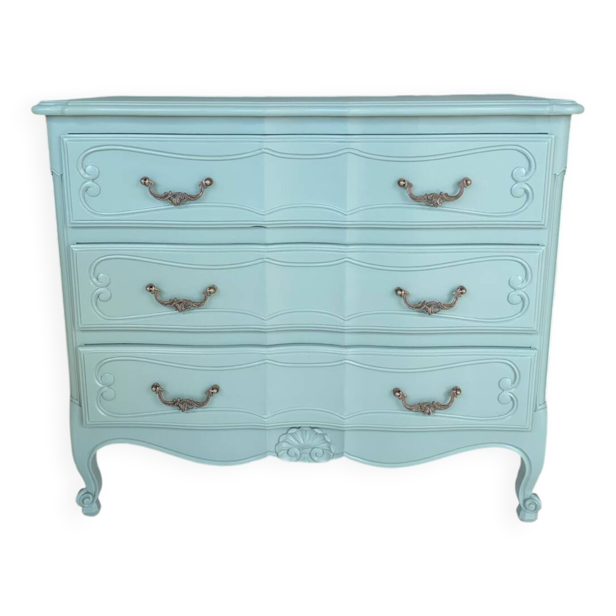 Commode style louis XV Verte