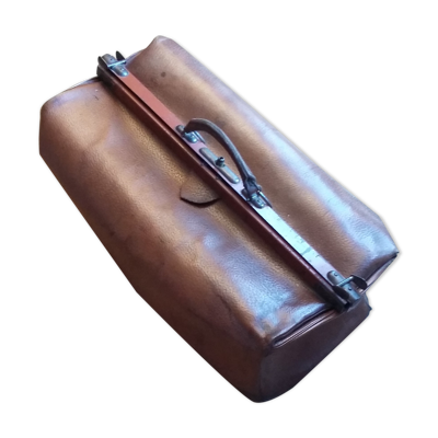 Valise en cuir fin 19 ème siècle