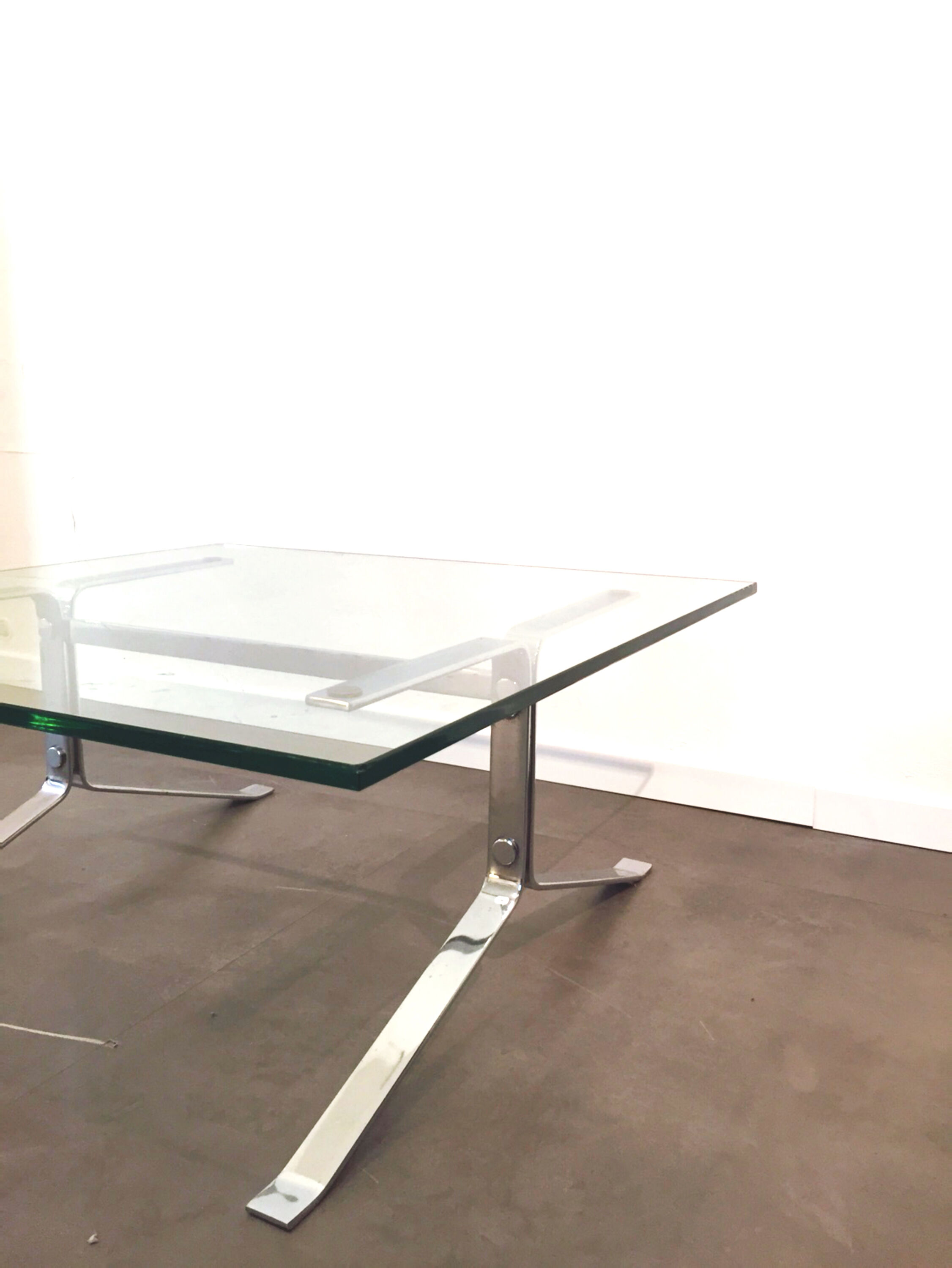 1963 Olivier Mourge's Jocker Glass Coffee Table
