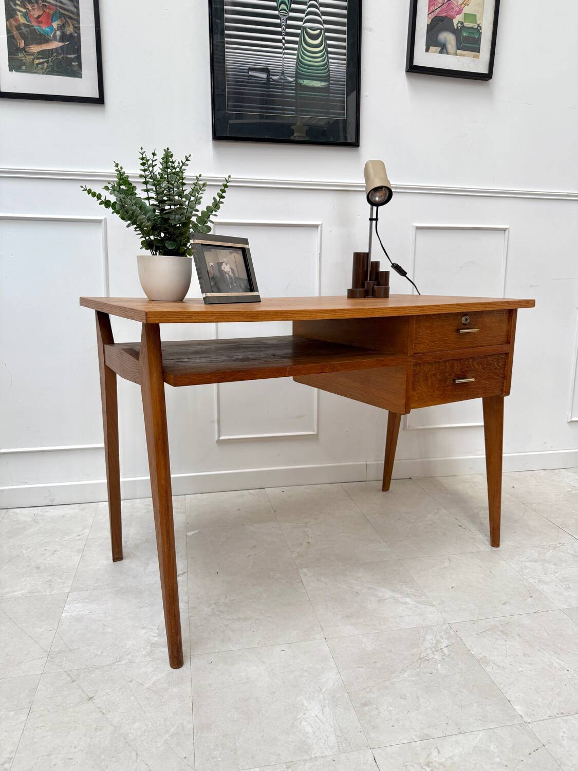 Desk with compass legs