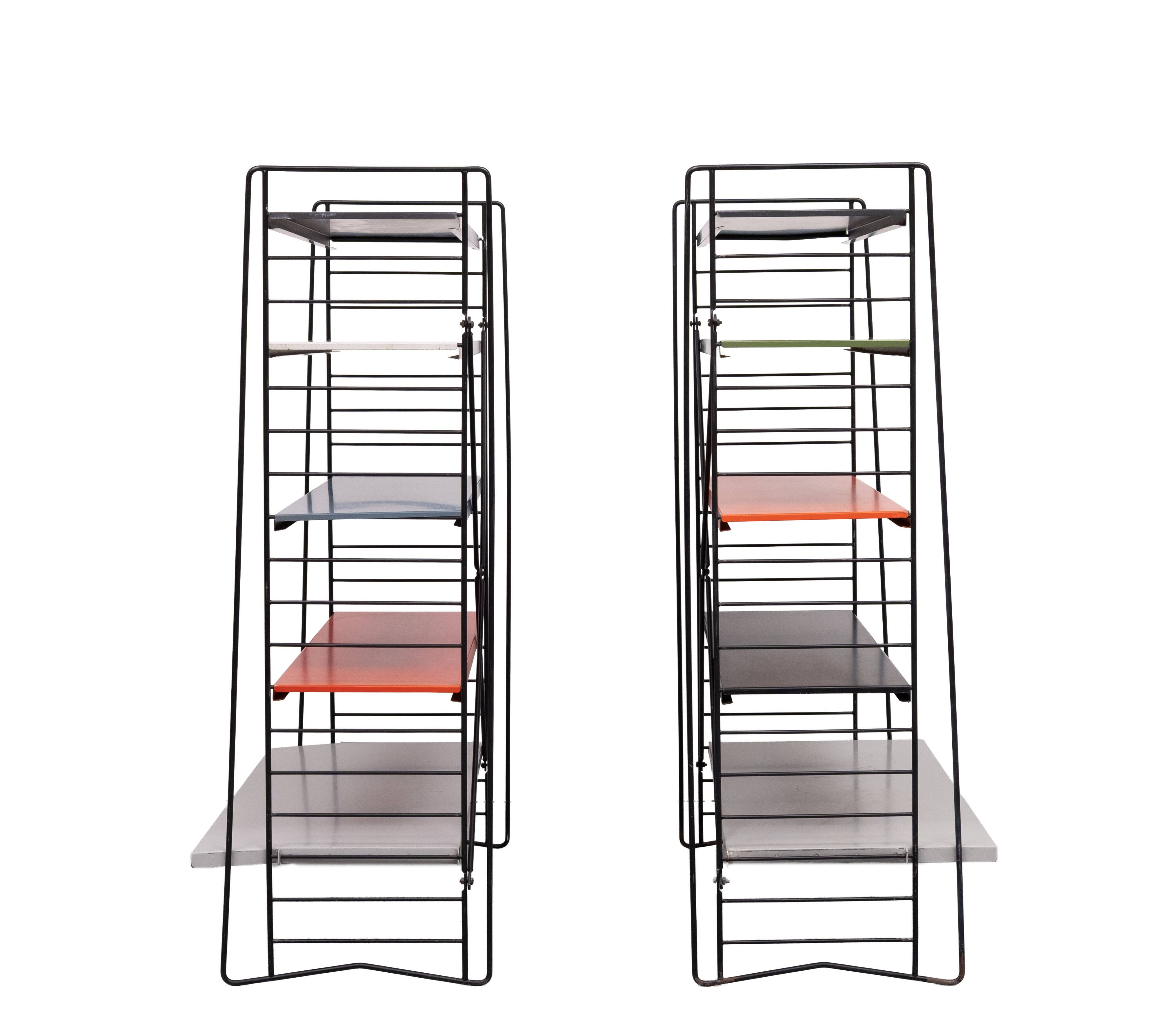 Tomado free standing Metal Colored racks 1960s Holland