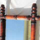 Old barber mirror real 100% original with a piton for hanging around 1900/1930 40 X 35 cm
