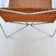 Pair of lounge chairs steel and rattan Gelderland The Netherlands 1964