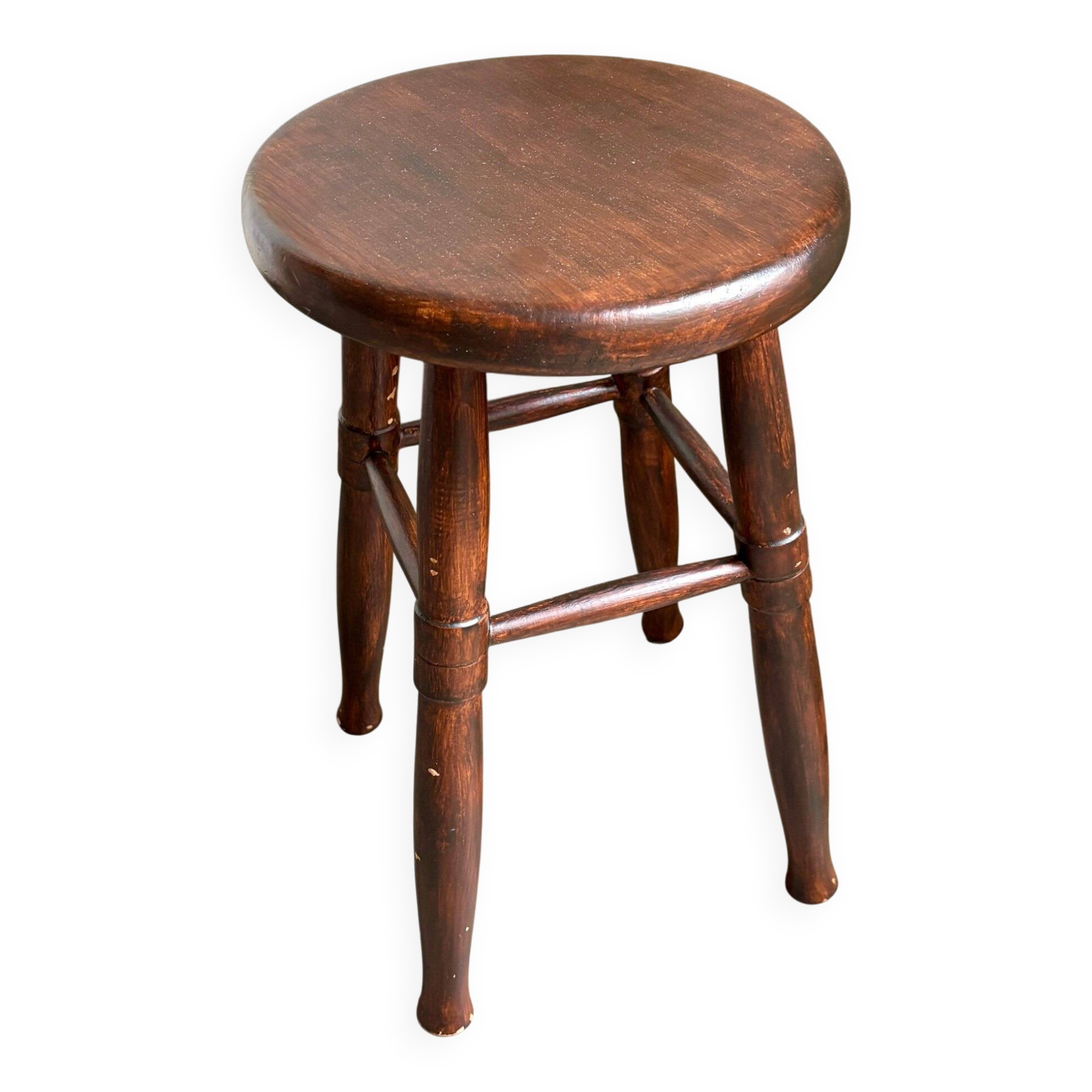 Dark wood stool