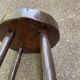 Tabouret de bar haut quadripode en bois massif sculpté 80cm