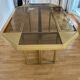 Dining table in brass and smoked glass, Italchrome
