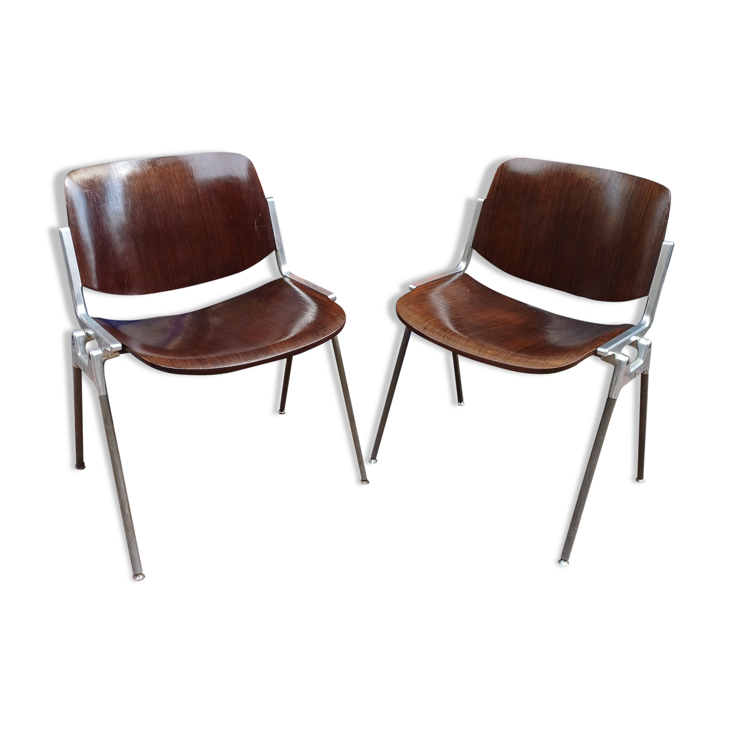 Set of 2 office chairs DSC 106 design Piretti for Castelli, 1965