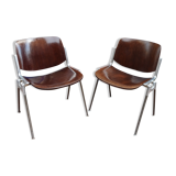 Set of 2 office chairs DSC 106 design Piretti for Castelli, 1965