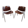 Lot de 2 chaises de bureau DSC 106 design Piretti pour Castelli, 1965