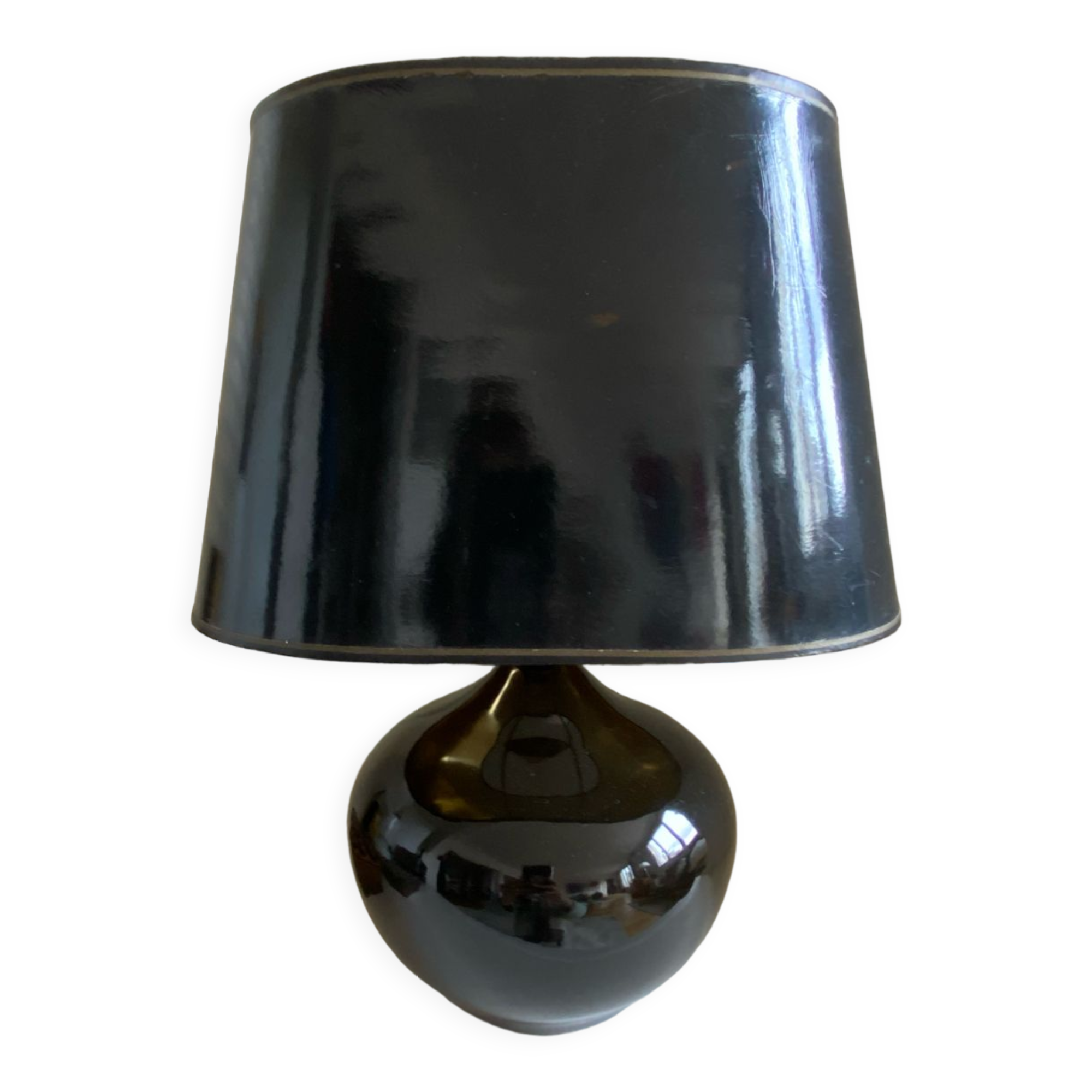 Black ceramic lamp max idlas antique
