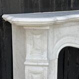 Louis XV Style Fireplace In Carrara Marble