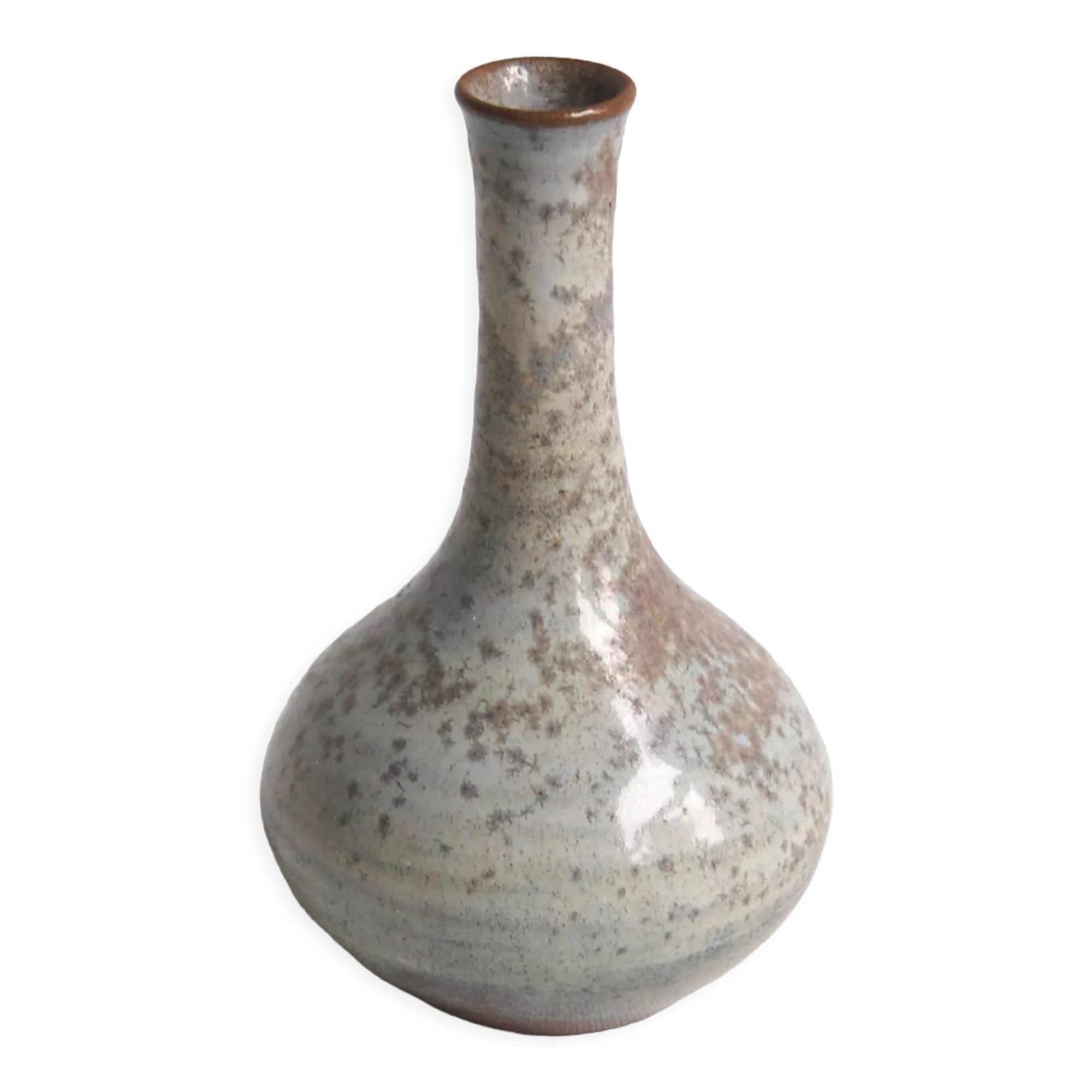 White critallized soliflore vase Antonio Lampecco