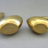 Pair of swans brass