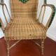 Fauteuil en osier vintage