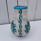 Glazed earthenware vase, floral/sun decoration, Catteau, Boch