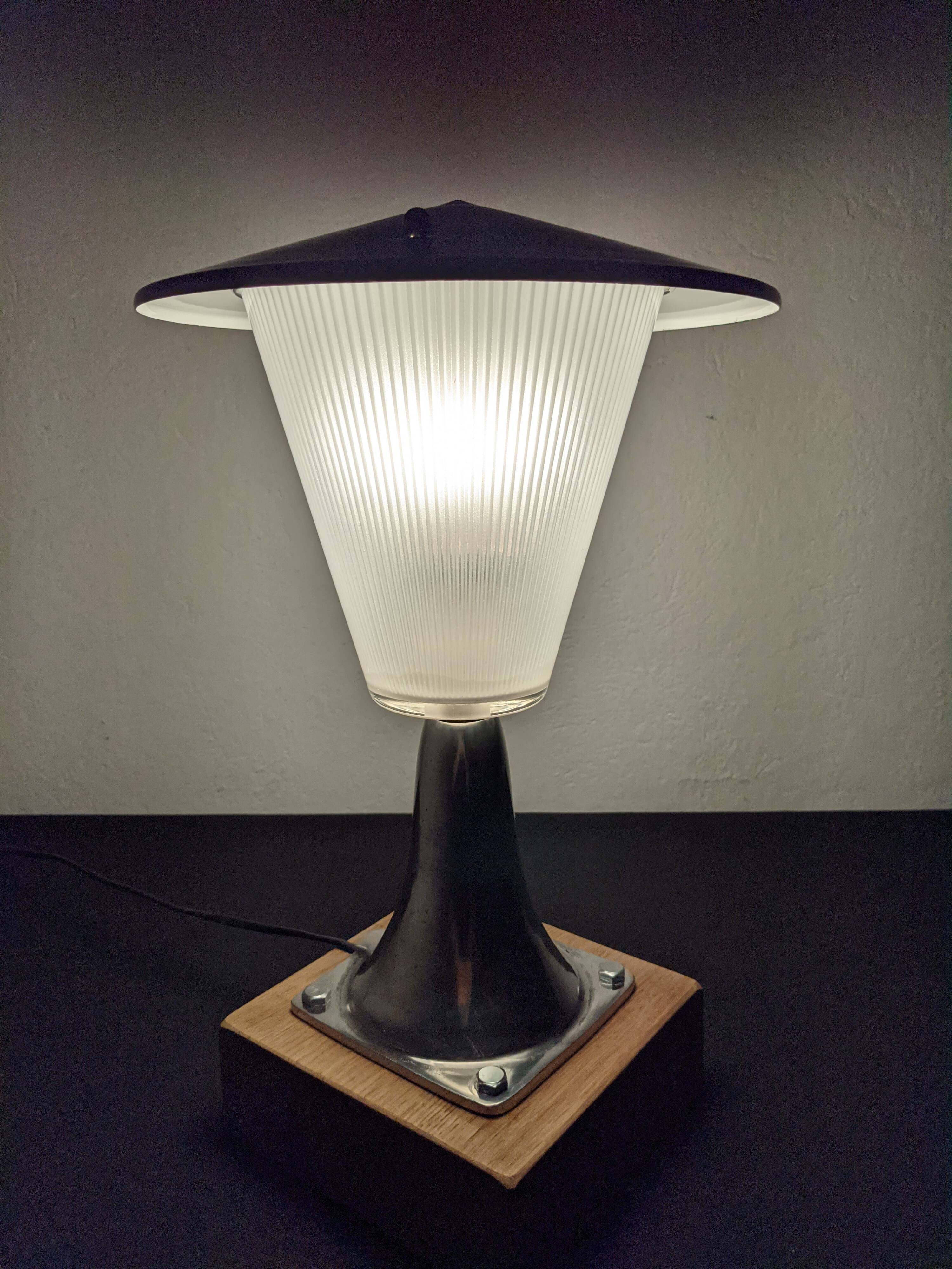 Holophane glass lamp from the 50s/60s