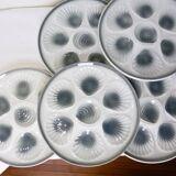 6 oyster plates Moulin des Loups and Orchies 210371