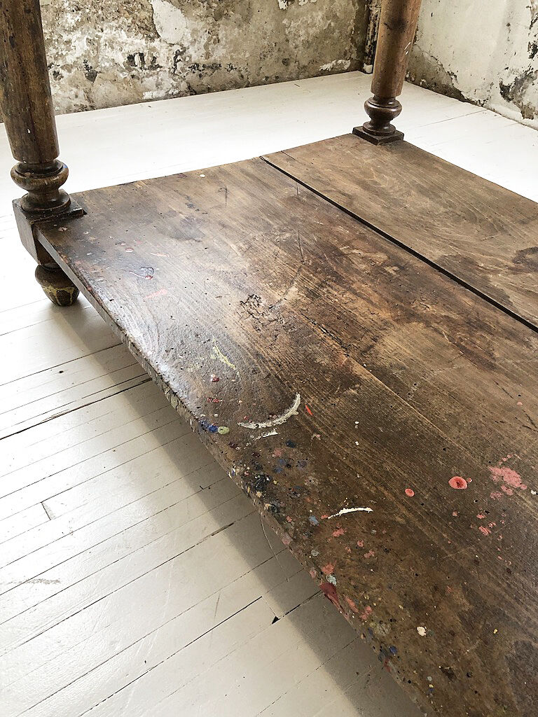 Artist studio oak draper table