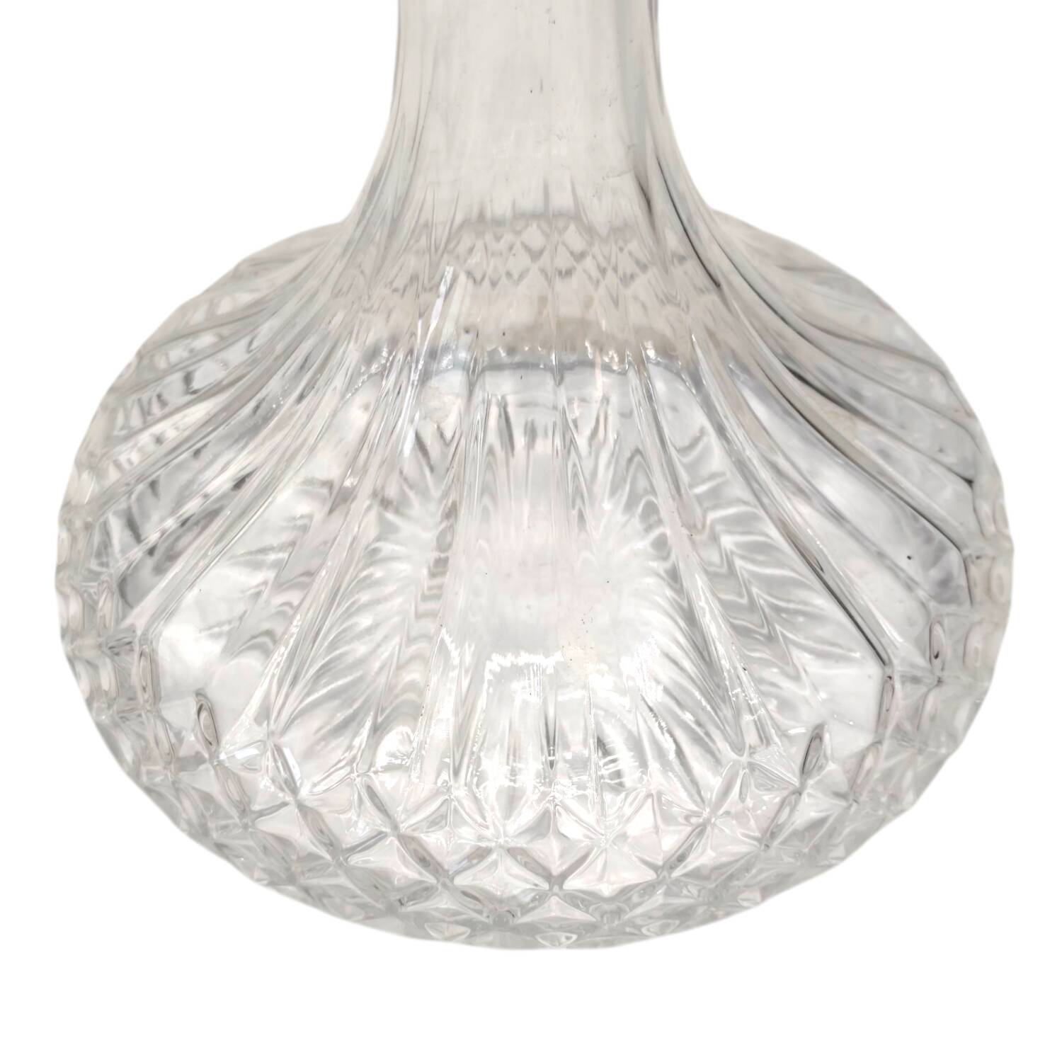 Vintage 1970s Cristal d'Arques Decanter - Diamond Cut