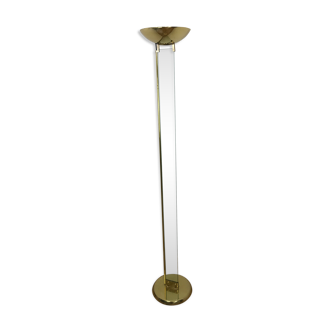 Italian lamppost glass and golden brass 1970