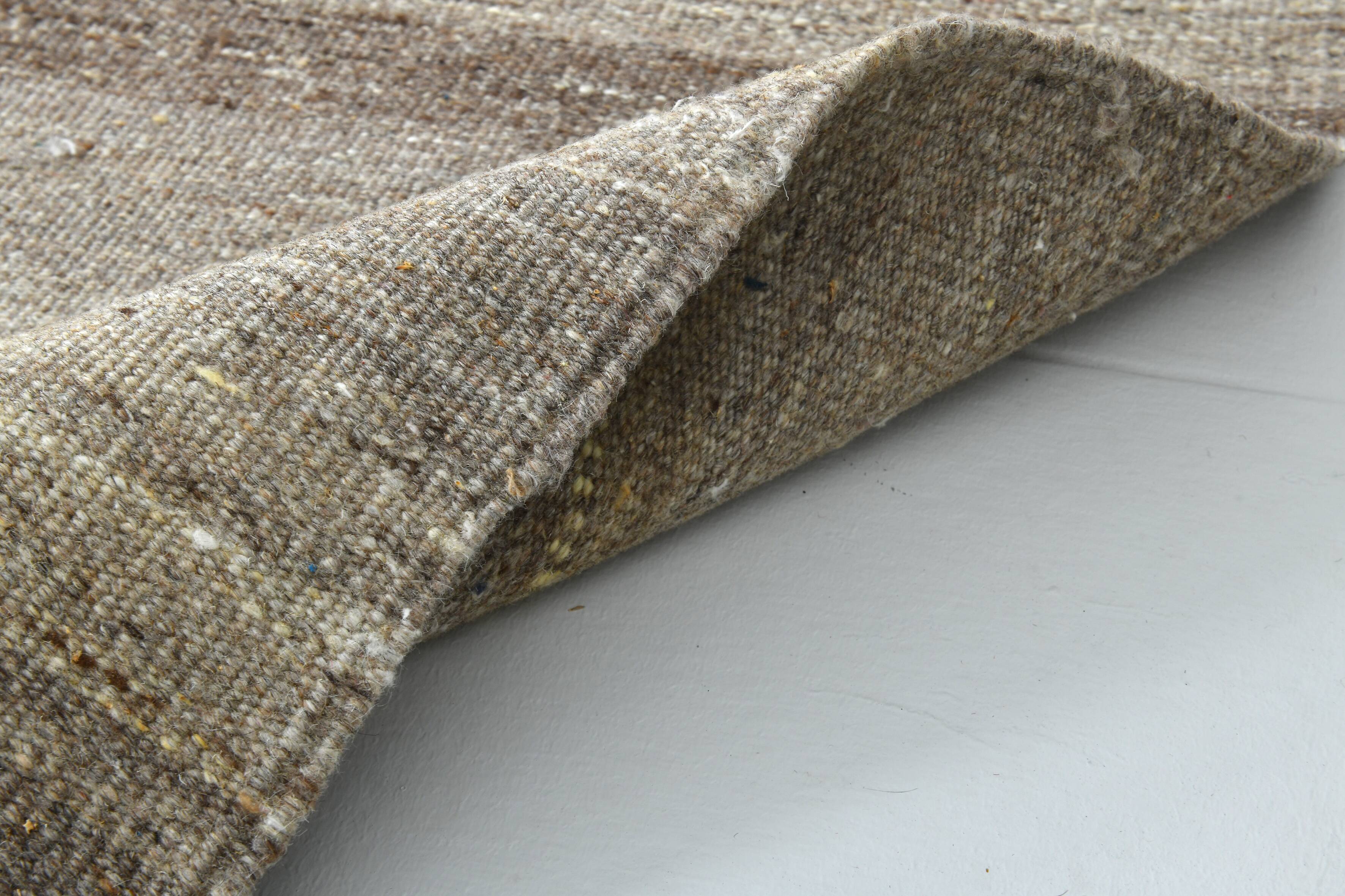 Extra Large Brown Vintage Kilim Rug, 321x370Cm