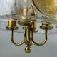 1960's 1970's brutalist ceiling lamp pendant lamp brass & murano glass