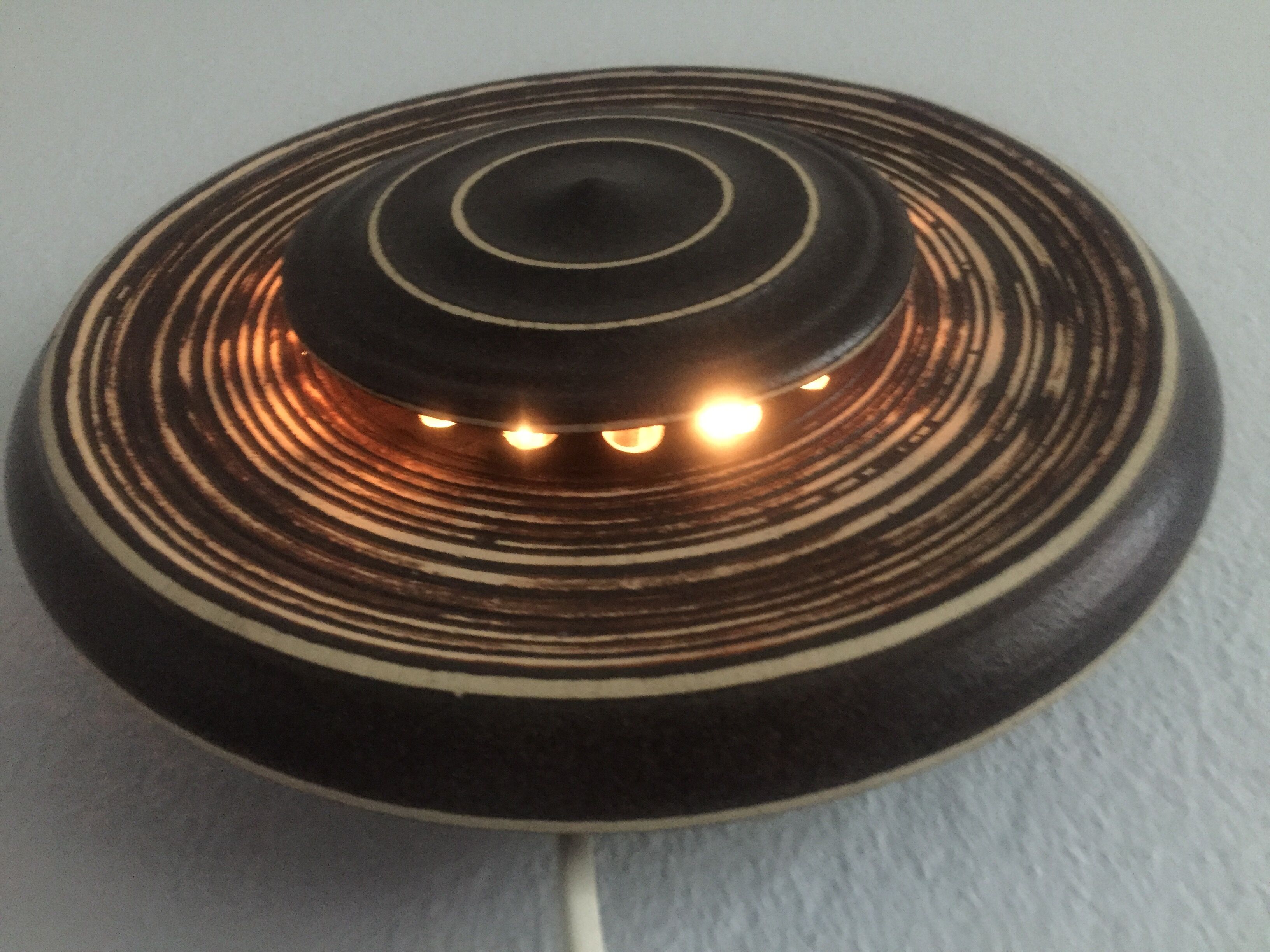 Danish ceramic stoneware 1960’s wall lamp