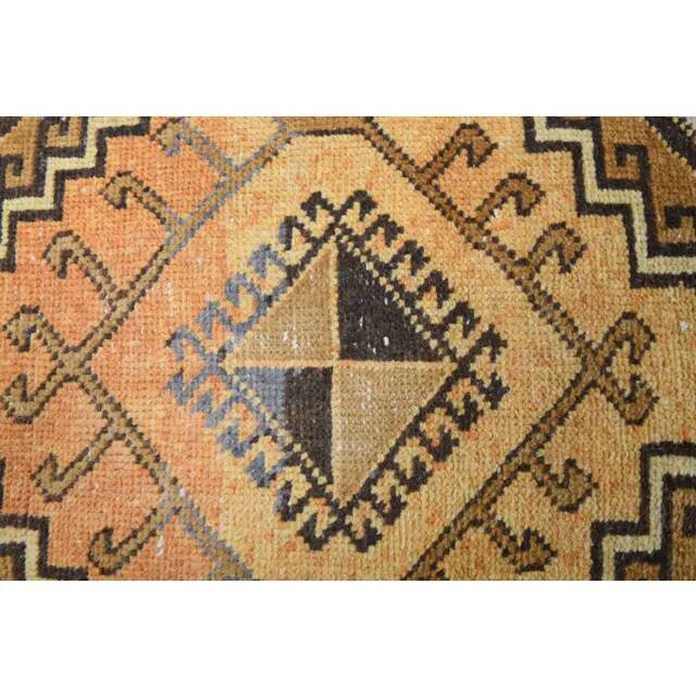 1970s Vintage Turkish Oushak Handmade Wool Runner 72x303