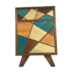 Table de chevet marqueterie