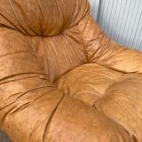Fauteuil en cuir années 80