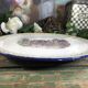 Gien earthenware cake presentation dish with castle decor