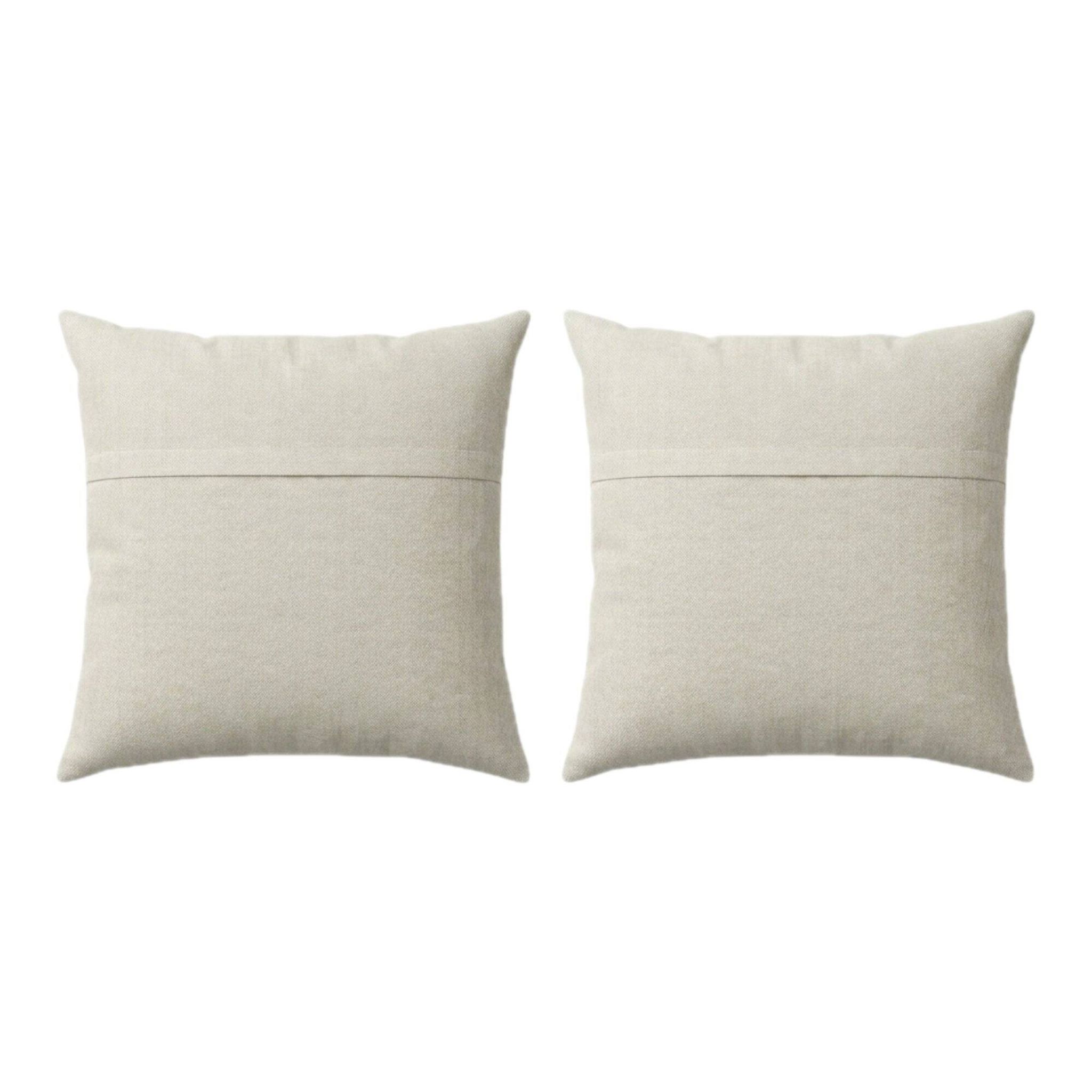 Lot de 2 housses de coussin brodées vintage 55x65 cm