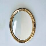 Golden oval mirror - 36 x 47