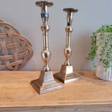 La Redoute x Selency pair of brass candle holders 14