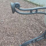 Garden bench with old cast-cast-or-cast-or-cast foot