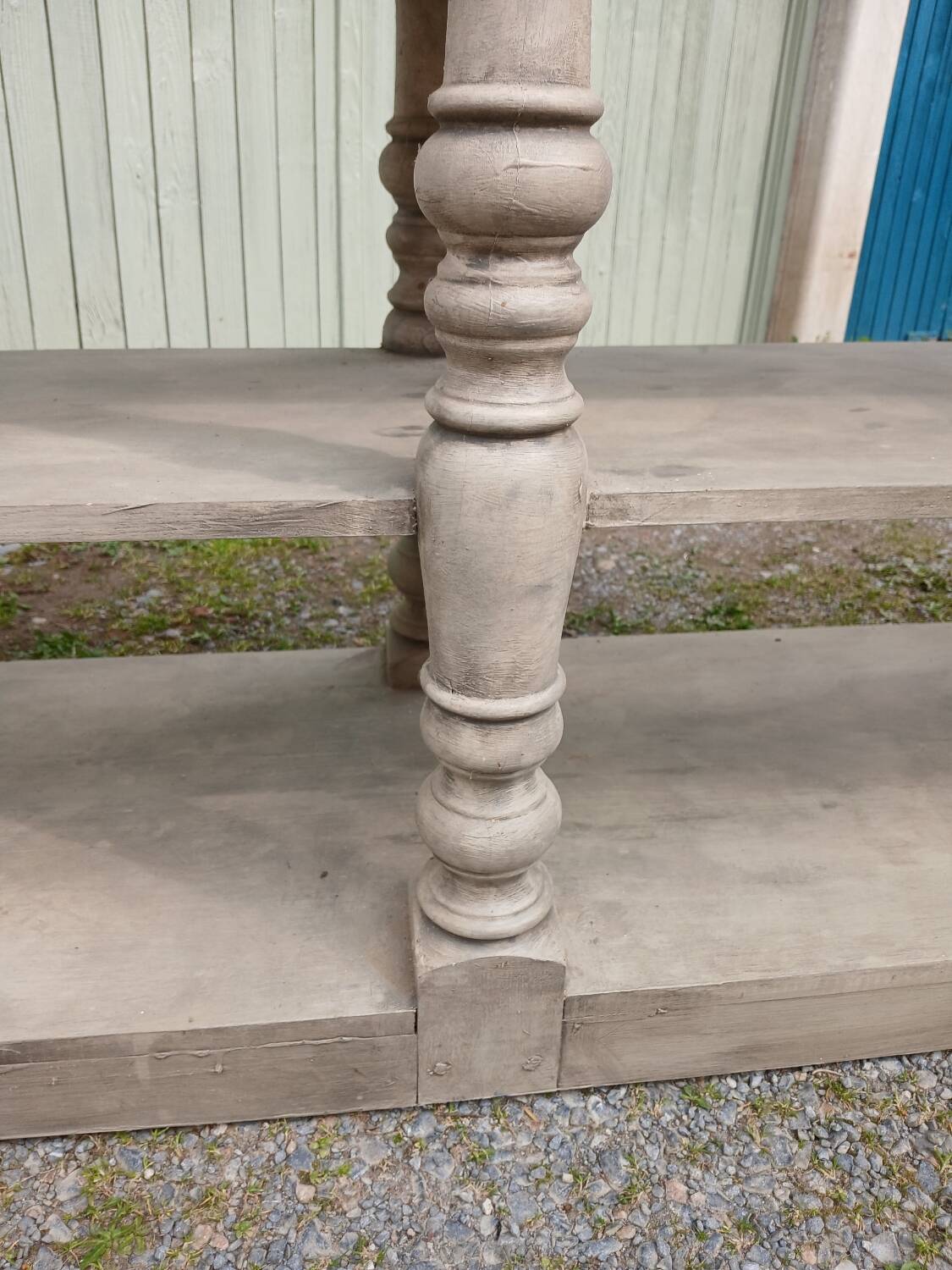 Antique style wooden draper's table