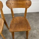 Pair of Luterma bistro chairs, wood, 1950s