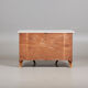 Antique cherry wood chest of drawers with marble top, 1920's