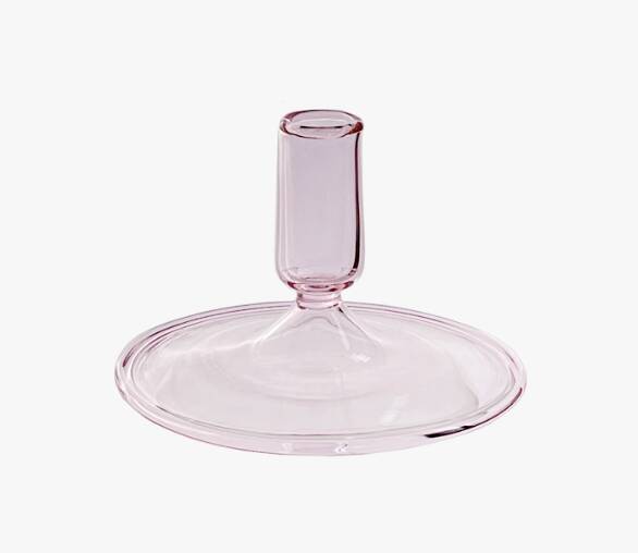 Pink Flat Candle Holder