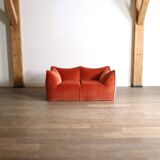 Canapé Le Bambole en velours corail par Mario Bellini pour B&B Italia, années 1970