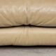 Italian 20thc beige "soriana" leather sofa by tobia scarpa for cassina