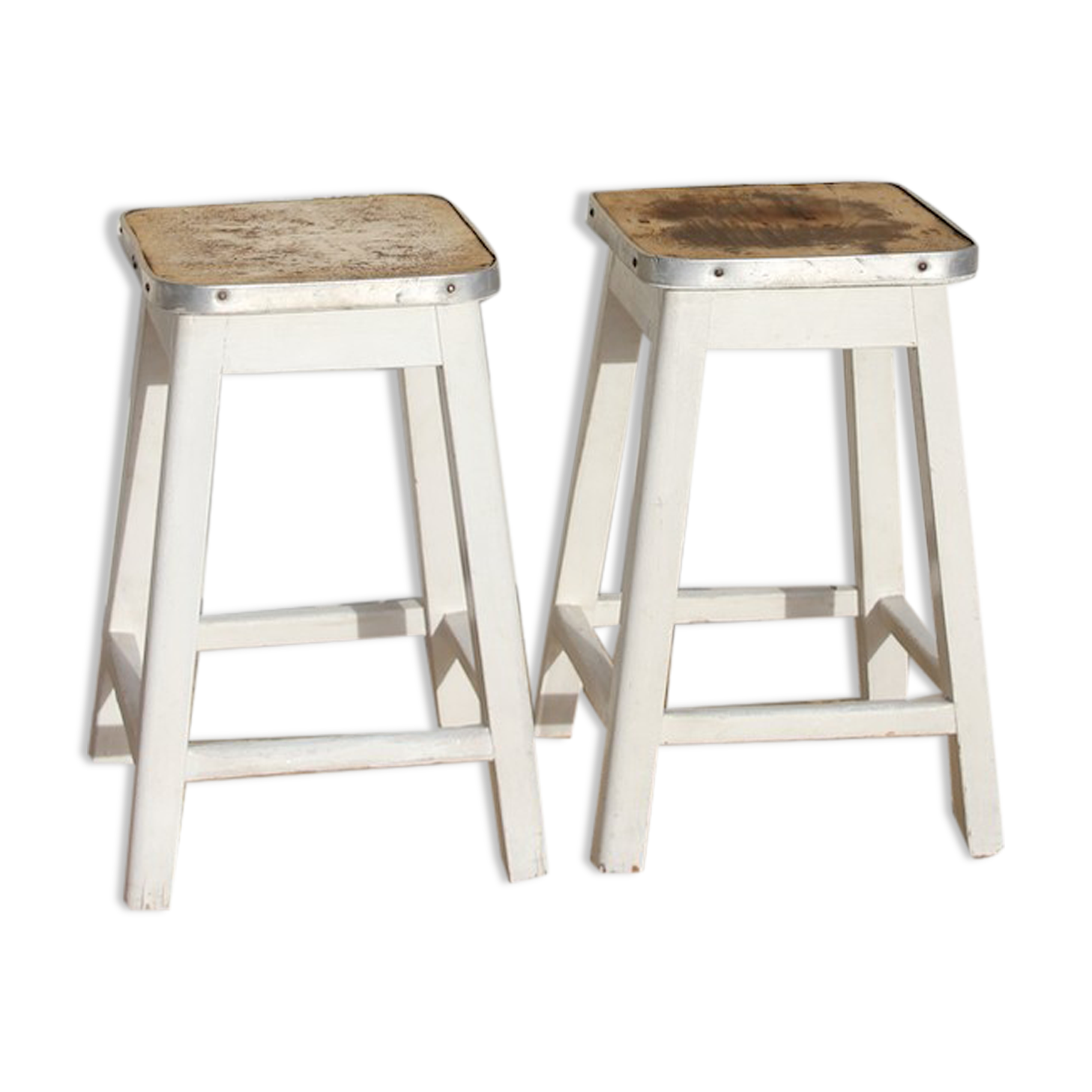 Paire de tabourets vintage