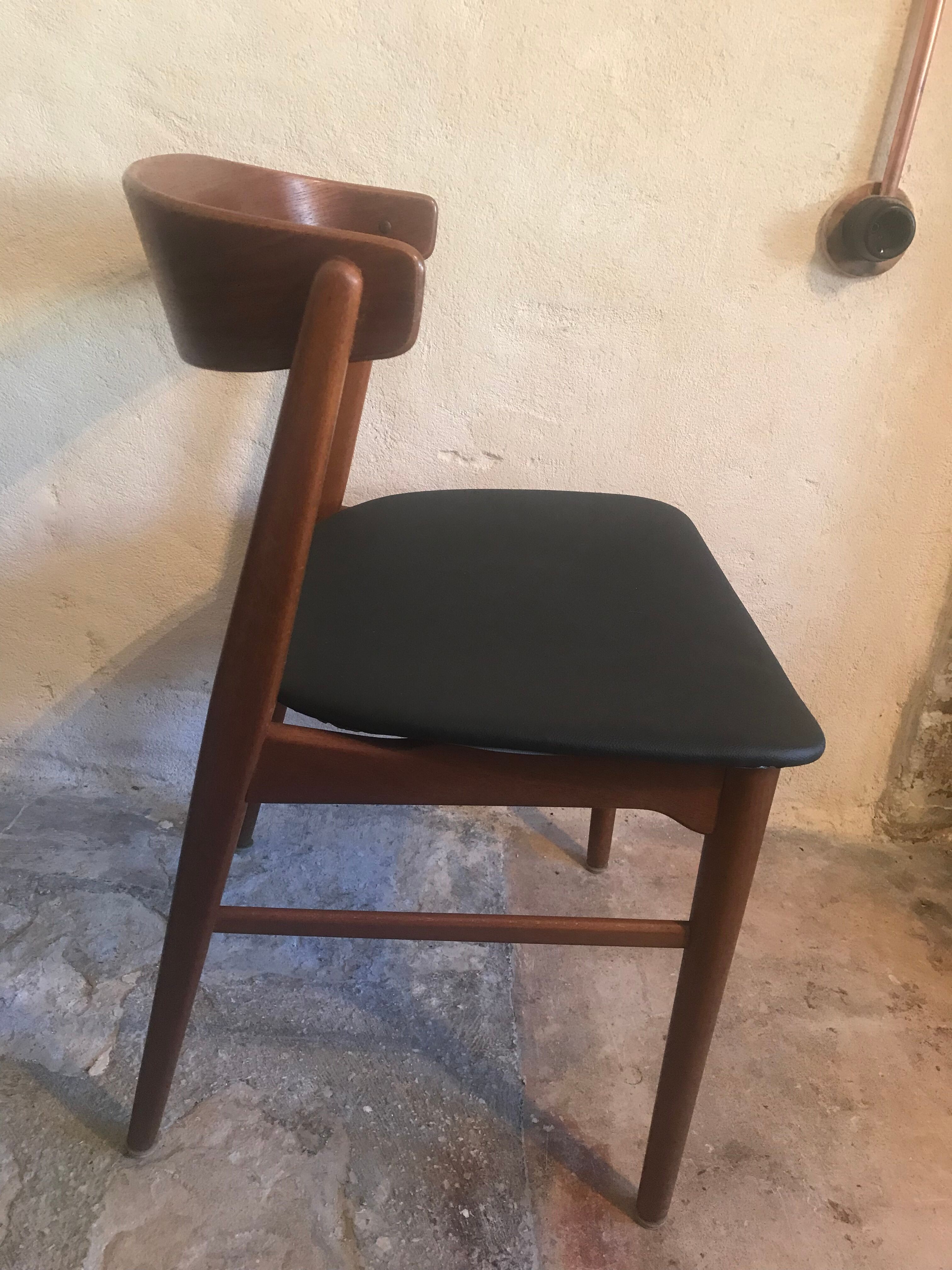 Set of 4 vintage Danish teak chairs Farstrup 206, Denmark 1960's