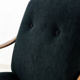 Black armchair by Jaroslav Šmídek for TON, Czechoslovakia, 1960's