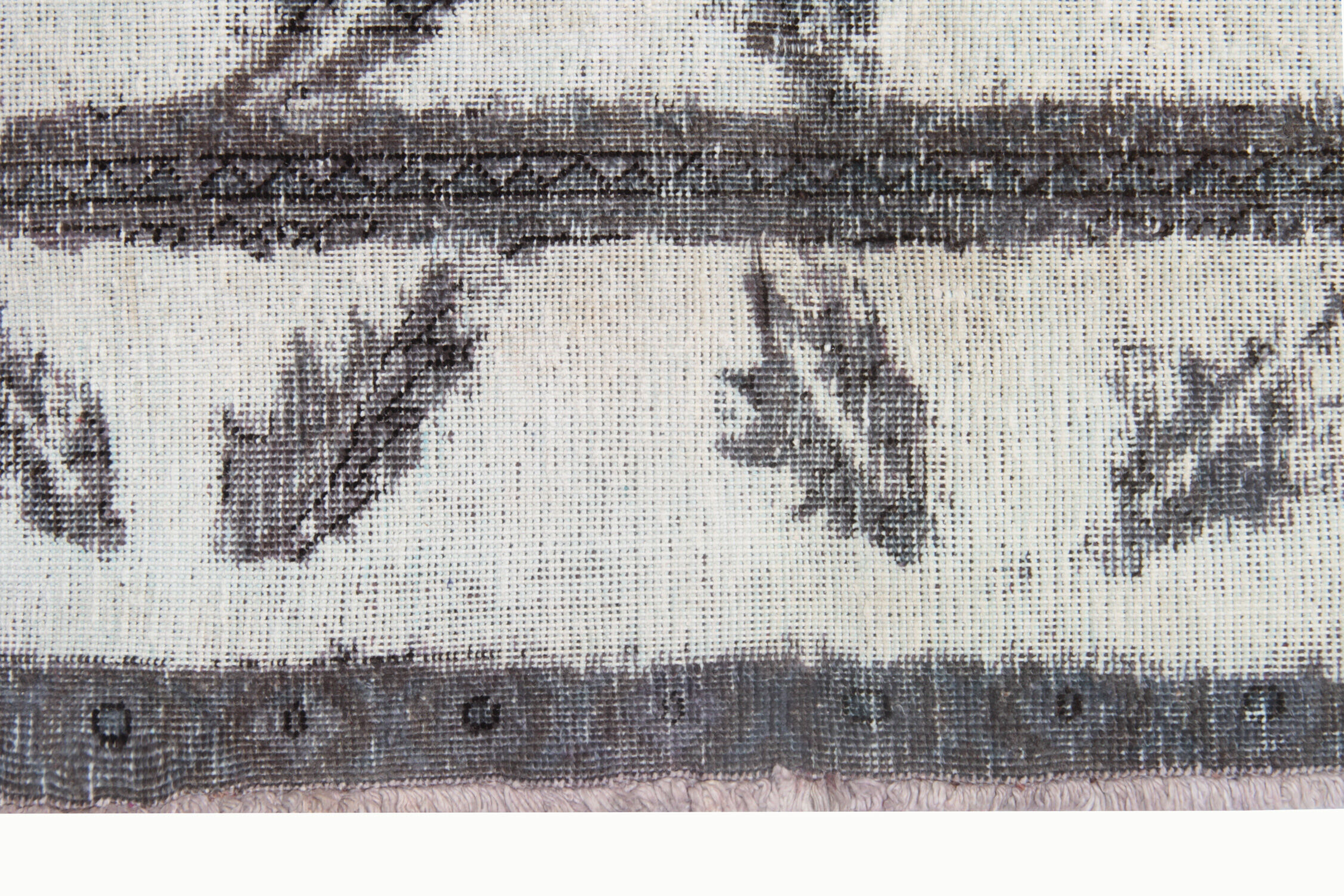 Oriental overdyed vintage persian area rug handmade wool carpet- 200x290cm