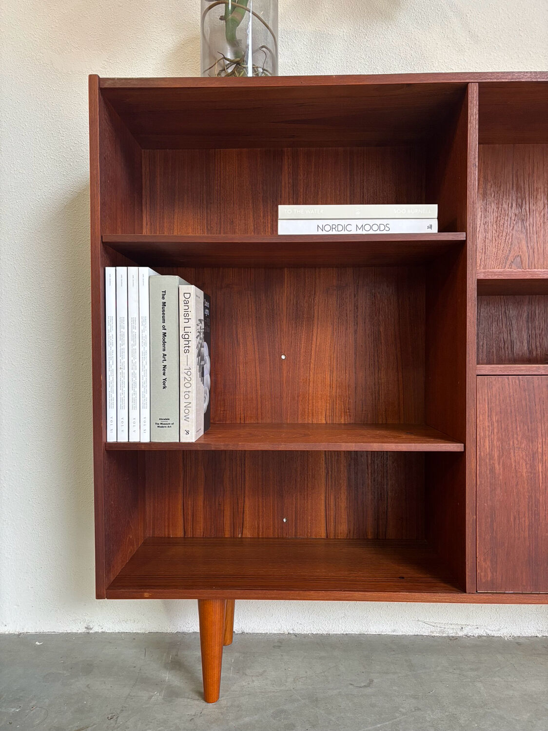 Big vintage Danish bookcase teak